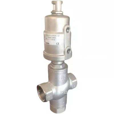 China Dairy Stainless Steel Wire Flange Three Way Connection Reversing And Diverting Angle Seat Pneumatic Valve for sale