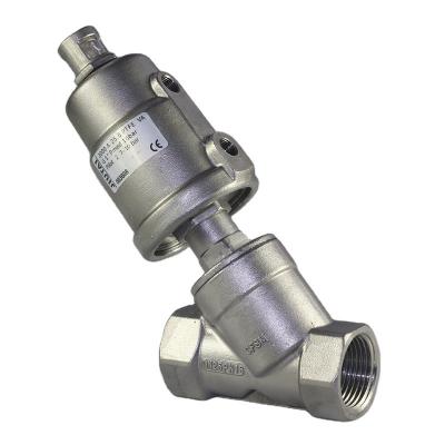 China Commercial kitchen stainless steel angle seat pneumatic y-type threaded valve for sale