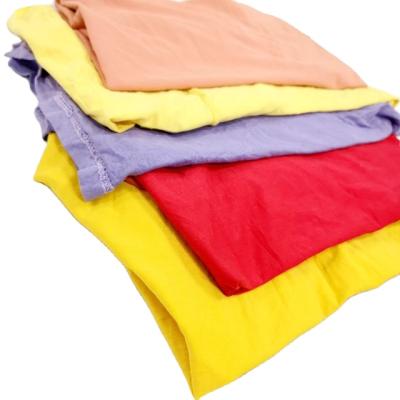 China Hot Sale Strong Absorbency Water Oil Dark Color T-shirt Used Cotton Rags With Manufacturers Price for sale