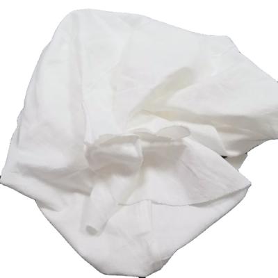 China Strong Oil Water Absorbency Low Price Clothes T-shirt Wiping Rags Cotton Industrial Used White Cloths for sale