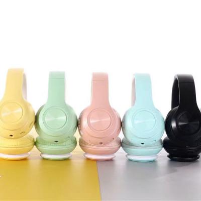 China P68 Macaroncolors BT5.0 Stereo Sound Stereo Sound Earphones Headset Mobile Phone Headband Popular New Products Wireless Earbuds for sale