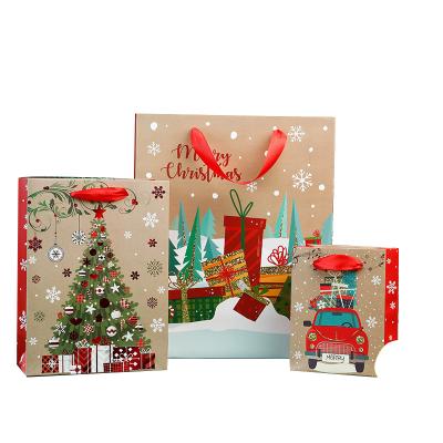 China Hot Sale Recyclable Non Handle Christmas Gifts Packaging Storage Candy Bag Paper for sale