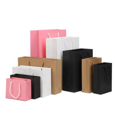 China Recycled Materials Women White Thank You Shopping Gift Bag Paper Hot Selling Packaging Bag With Ribbon For Shopping Clothes And Gift for sale