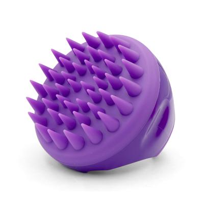 China Body Best Selling Custom Logo And Color Silicone Hair Scalp Massager Shampoo Brush Round Hair Comb Massager for sale