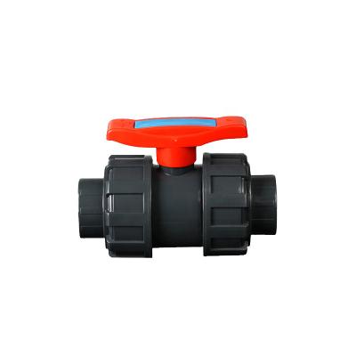 China General Sanitarty Manufacture 2 Inch Genuine Double Union PVC Plastic Ball Valves With ABS Handle for sale