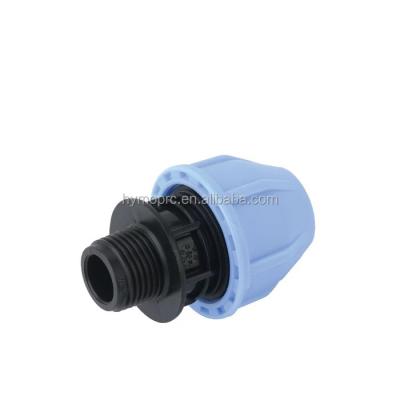 China Hot Selling Irrigation Pipe Fittings Plastic Fittings HDPE Plastic Fittings Male Compression Adapter for sale