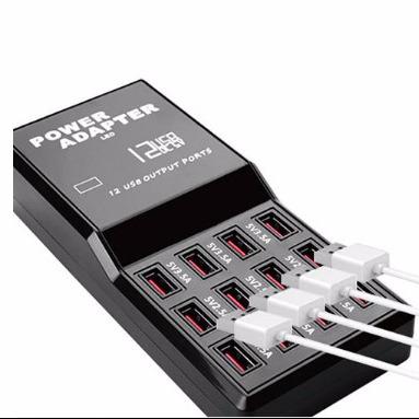 China ABS NEW Technology Universal Qualcomm 3.0 Mobile Phone Travel 12 Port USB Wall Charger Power Adapter for sale