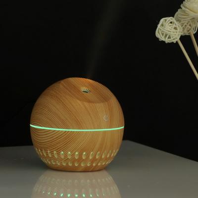 China Aroma 20 ã Ž ¡ Cheap 130ML Hollowed Out Wood Grain Ultrasonic Aroma Diffuser Diffuser With Waterless Auto Shutoff With 7cilorful Light for sale