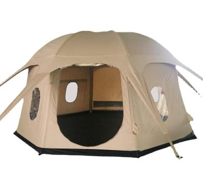 China Tube Tent Type Tent Stake CATC Camping 5-6 People Teepee Yurt Glamping Waterproof Outdoor Inflatable Cotton Thickened Canvas Tent for sale