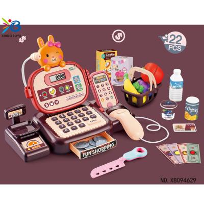 China Wholesale Game Set New 22pcs Cute Rabbit Smart Mini Cash Register Set Toy Children XB094629-XB094628 for sale