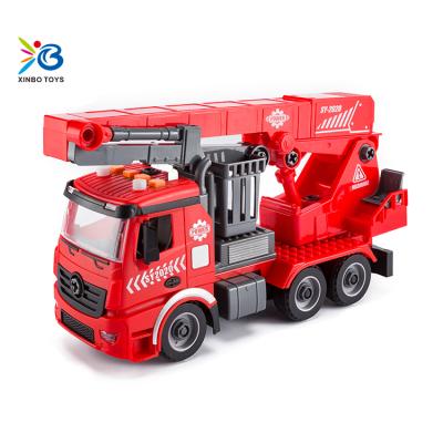 China 2021 Building Toy Diy Educational Toys 3 in 1 Fire Truck Children Assembled Building Block Toys for sale