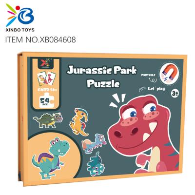 China New Hot Children Educational Cartoon Toy Game Toy Animal Magnetic Paper Puzzle For Children for sale