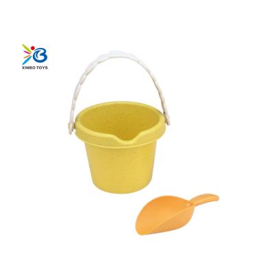 China 2pcs Silicone Sand Bucket Toys Beach Toys Sand Toys Ice Cream Bucket XB092858 for sale