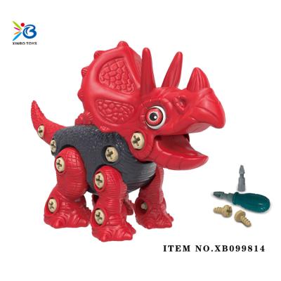 China Diy Electric Assemble Dinosaur Simple Sound And Function Light Plastic Diy Make Toy Dinosaur Children XB099815- XB099814 for sale