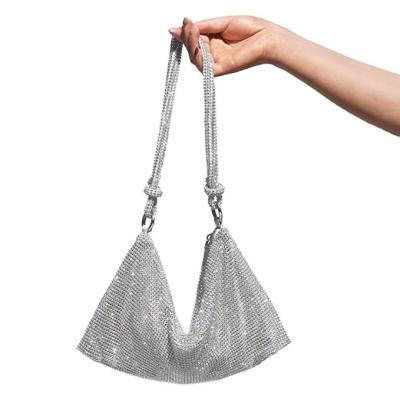 China Fashionable 2023 Luxury Designer Rhinestone Women's Bling Shiny Evening Bag Dinner Party Clutch Purse Handbags for sale