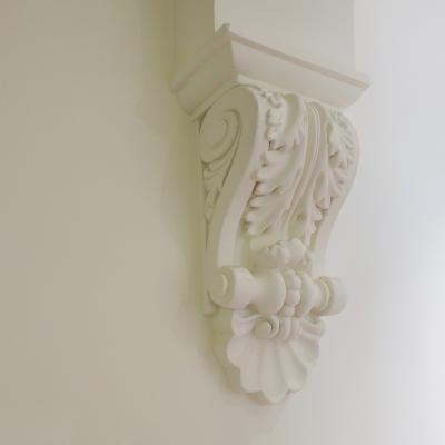 China Modern High Density PU Polyurethane Carved Foam Exterior Brace Shelf Frames Braces Design for sale