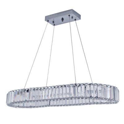 China Oval Led Luxury Dimmable Modern Decorative High Quality LED Crystal Pendant Lamp for sale