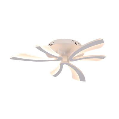 China Embeded New Floral Modern Minimalist Round Bedroom Ceiling Lamp Arc LED Living Room Bedroom Light for sale