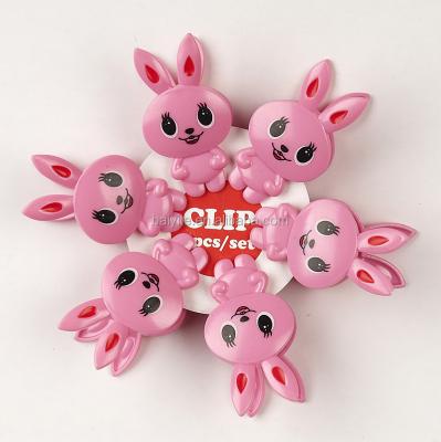 China Cute Animal Plastic Clothes Hanger Rabbit Shape Cloth Pin for sale