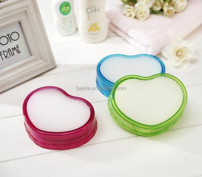 China Heart Shape Sustainable Customized Plastic Soap Dish / Case / Holder for sale