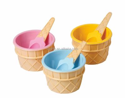 China Custom Plastic Ice Cream Cup Logo Printed Manufacturer Ice Cream for sale