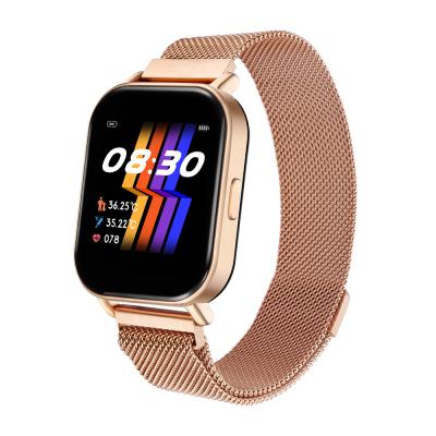 China Touch Screen Social Distance Smart Wristband with BLE 4.0 Body Temperature Monitor OEM ODM Fitness Tracker for sale