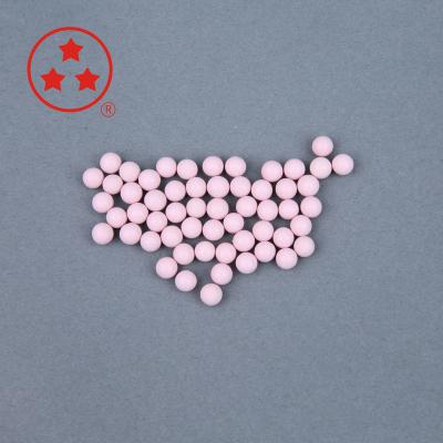 China Pink Color Ball Shape Good For Polishing Vibratory Finishing Porcelain Media for sale