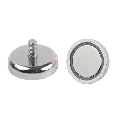 China Strong Industrial Magnet Wire-Male Mounting Magnets Cup Neodymium Pot Magnet With External Threaded Stud for sale