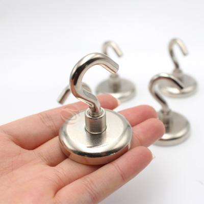 China Industrial Rare Earth Neodymium Strong Magnetic Magnet Hooks Heavy Duty Powerful Hook for sale