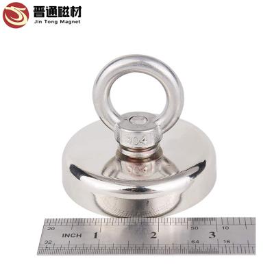 China Industrial Magnet Fishing Magnet Pot with Threaded Shank Eye Salvage Neodymium Searching Magnet Salvage Magnet for sale