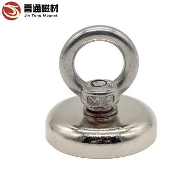 China 2021 Hot Selling Industrial Magnet Amazon Fishing Magnet Neodymium Fishing Magnet With Threaded Eye for sale