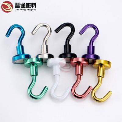 China Super Strong Colorful Neodymium Magnet Industrial Magnetism D25 D20 D32 D36 Magnetic Hook For Sale for sale