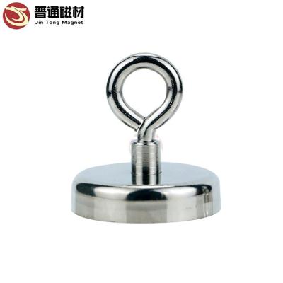 China Industrial Magnet Magnet With Carabiner Key Chain Hook Neodymium Round Magnetic Snap Hook for sale