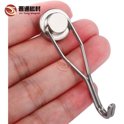 China Industrial Neodymium Magnet Hook 30Lb Magnet Swivel Swing Magnetic Strong Heavy Duty Hooks for sale