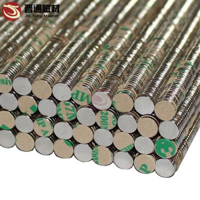 China Industrial Magnet Customized Size 3M Strong Adhesive Neodymium Magnet 10X1mm Self Adhesive for sale