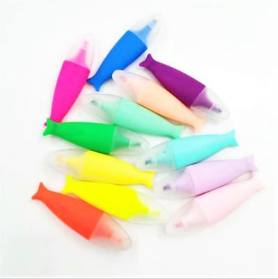 China Hot Sale Promotion Cute Fish Highlighter Bar\Business\School\Office Color Shape Marker Pen Multi Hot Creative Jelly Marker For School for sale