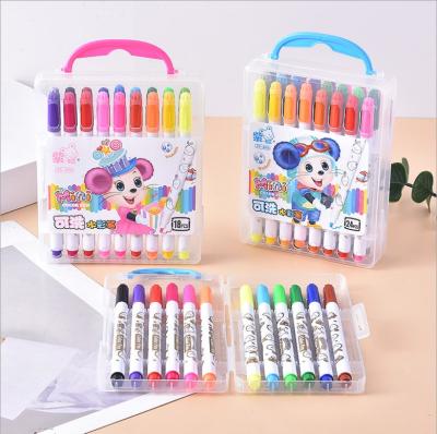 China School Art Supplies Painting Pen 12//18/24 Colorful Colors Boxed Washable Watercolor Pen Set For Kid for sale