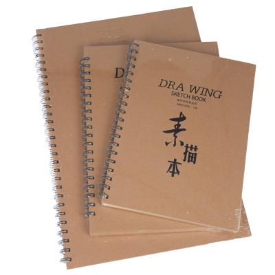 China Spiral Spiral Sketch Book for Drawing Wrapping Paper Cover Blank Sketch Pad Wire Tied Paper Watercolor Painting 30 Sheets for sale