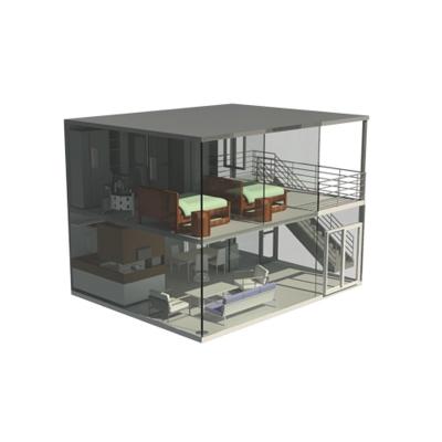 China High Quality Modern Prefab Flat Pack Living House Container Steel Double Houses For Sale for sale