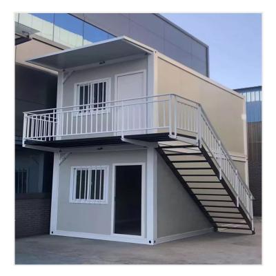 China Modern Two Floor House Flat Pack Prefab Container House For Living for sale