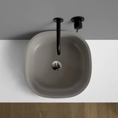 China 2021 New Style Concrete Concrete Terrazzo Wash Hand Basin Sink For Bathroom Decor for sale