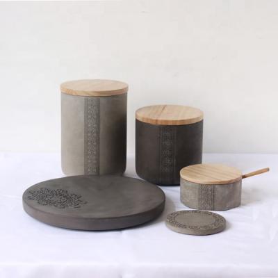 China China Hot Seller Has Beautiful Concrete Kitchen Container Decorations for sale