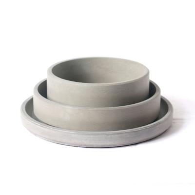 China Modern Custom 3 Piece Set Concrete Kitchen Storage Tray Concrete Arc For Home Decor for sale