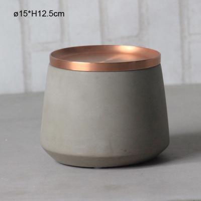 China Modern Indoor Concrete Modern Candle Jar Luxury Candle Jar for sale