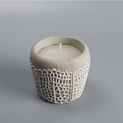 China Modern professional candle jar home decoration fashion concrete candle jar for sale