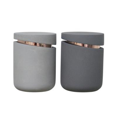 China Modern Custom Candle Jars Retro Concrete Candle Jars Luxury Candle Jars for sale