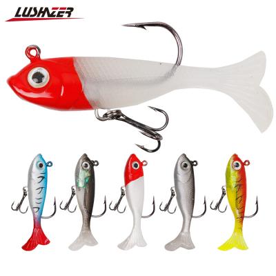 China PVC LUSHAZER fishing soft sinker 4CM/7G lure t tail lead bait for sale