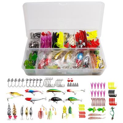 China Vivid Fish Action 108pcs/box Swim Fishing Lures Groundbaits Building Gear and Metal Spoon Minnow Crankbait Bass Fishing Accessories with Lure Box for sale