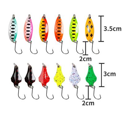 China Mini Ice Carp Speed ​​Spinnerbait Tackle 2-3g Metal Fishing Groundbait Spoon Hard Bottom Wholesale Durable Ice Carp Fishing Vib With Spoon for sale