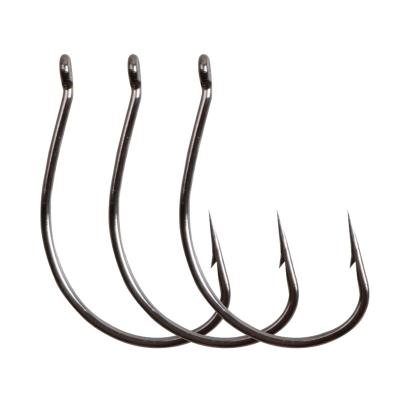 China Carbon Steel 20PCS/BAG 3 Sizes Carp Hooks Carbon Steel Worm Hooks Rig Weighted Wacky Hooks for sale